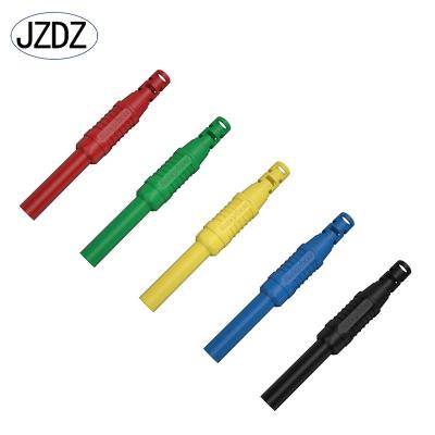 China PCB JZDZ Brass Insulated Safety Cover 4mm Female Banana Plug Socket Solder Cable Connector J10051 for sale