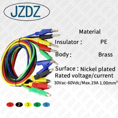 China JZDZ J.700351M Automotive 4mm Banana Plug To Leads Crocodile Clip Crocodile Test Probe Wire Test Cable Test Leads for sale