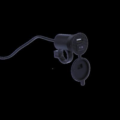 China Wholesale Chargre ON OFF Waterproof Switch Parts 3.1A Plug Dual Port Mobile Phone Car Motorcycle USB Fast Charger for sale