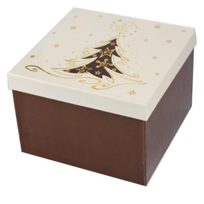 China Recyclable Custom Printed Decorative Paper Cardboard Folding Christmas Gift Box With Lid for sale