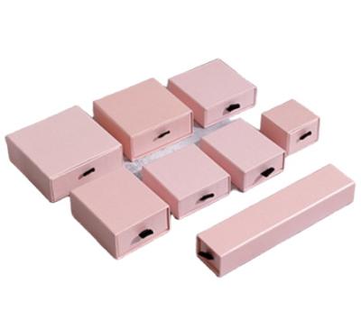 China Materials Supplier Factory Custom Paper Gift Boxes Recycled Handmade Cute Pink Small Jewelry Paper Drawer Box for sale