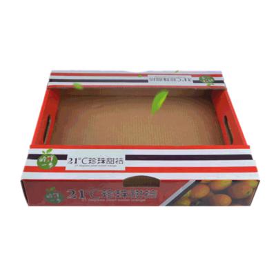 China Yuteng Brand Handmade Custom Logo Printed Apples Packing Corrugated Fresh Fruit Paper Box Packaging for sale