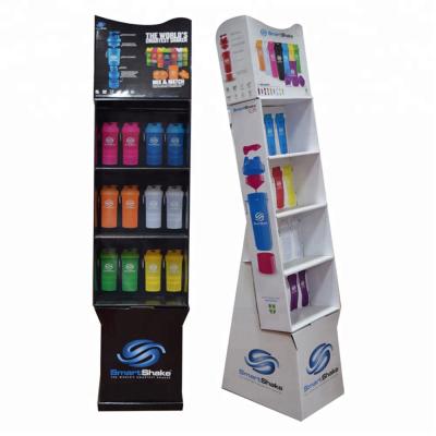 China Custom Different Type Recyclable Backing Paper Cardboard Display Rack Counter Box for sale