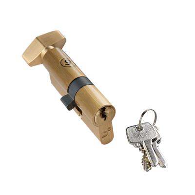 China 3H inc Modern Professional Copper Door Lock Single Cylinder with keys -63mm for sale