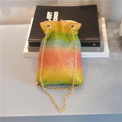 China RU Arrival Women's Hot Sale Rhinestone Clutch Crystal Bucket Bag Evening Bags Evening Bag Design New Party Evening Purse Clutch Bag for sale