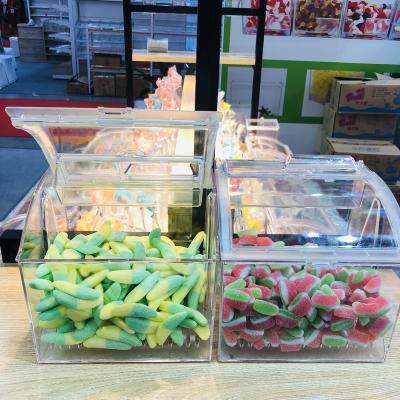 China Eco-friendly Airtight Freshness Keeping Wholesale Ecobox Plastic Food Container Candy Bulk Bin For Supermarket for sale