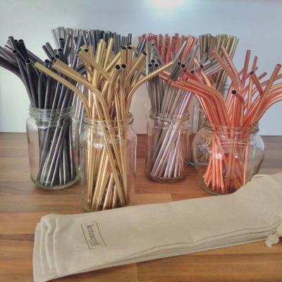 China Reusable Metal Eco-Friendly Sustainable Portable Straw Stainless Steel Drinking Straws from ECOBOX for sale