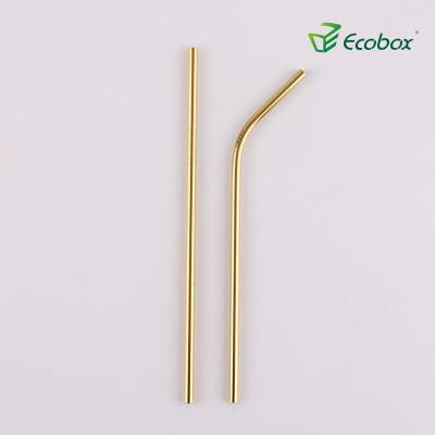 China Eco-friendly Portable Reusable Metal Straw Stainless Steel Drinking Straws From Country ECOBOX For Shops for sale