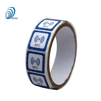 China Square 25mm NFC Sticker Anti-metal NTAG213 Waterproof / Waterproof NFC Tag for sale