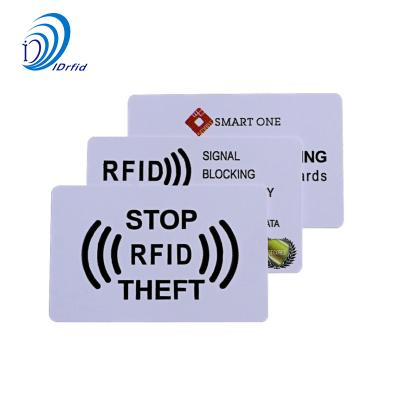 China Waterproof/Waterproof Card Blocking Security Safe NFC Blocking Card Protection Shield RFID Blocking Card for sale