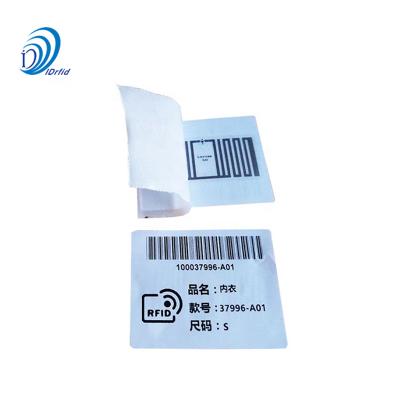 China Programmable RFID Apparel Tag UHF Fabric Label For Apparel Vending, Retailing And Inventory Counting for sale