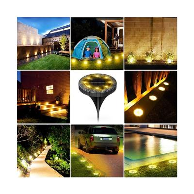 China modern & 8 Pack Warm White Warm White Solar Ground Lights Waterproof Solar Pathway Lights Decor Outdoor Underground Landscape Lights Garden Solar Inground Lamp for Pathway for sale