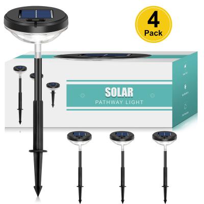 China Outdoor Solar Garden Lights For Terrance HCY 4 Pack Solar Power Led Lights Pathway RGB IP67 Warm White Automatic Yard Landscape Pathway Solar Lights for sale