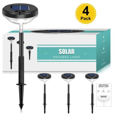 China Outdoor Solar Garden Lights for 4 Pack Terrance HCY Led Solar Path Light Yard Landscape Warm Foot Ground Solar Path Light Flood Solar Power Led Pathway Lights for sale