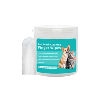 China 4x8cm Hypoallergenic Pet Finger Wipes Gentle Dog Finger Cleaning Wipes OEM for sale