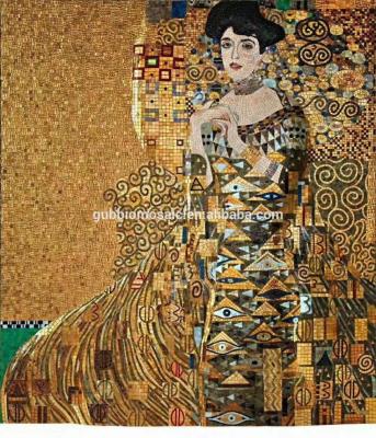 China Exquisite Parquet Hand Figure Cut Glass Mosaic Mural, Artwork Pictuer Refined Glass Mosaic GB-AW033HC USD 200 - USD 450 for sale