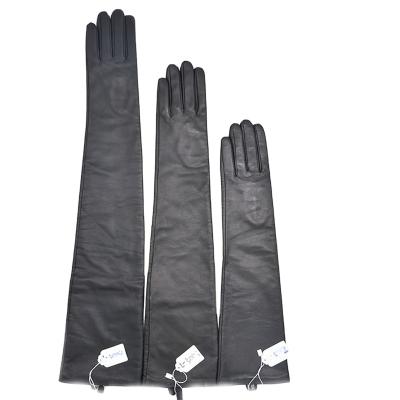 China Simple Hot Selling Long Leather Gloves Customized Cheap Leather Gloves Long Leather Gloves for sale