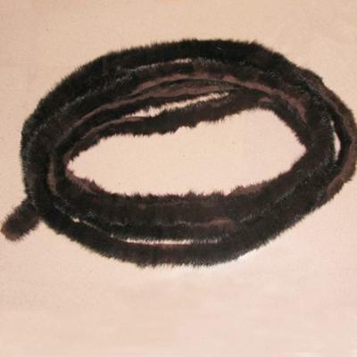 China Auto Upholstery Brown Skin Real Mink Fur Trimming for sale