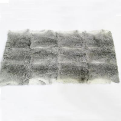 China Fluffy Heavy Density Rabbit Fur Dish Chinchilla Rabbit Fur Throw Genuine Chinese Rabbit Fur Dish for sale