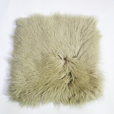 China Simple Animal Fur Cushion Real Lamb Fur Cushion Cover Tibet Fur Cushion Cover for sale