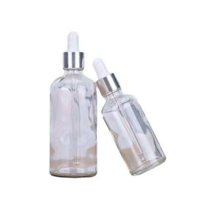 China Personal Care 100ml Frosted White Gold Essential Oil Dropper Bottle for sale