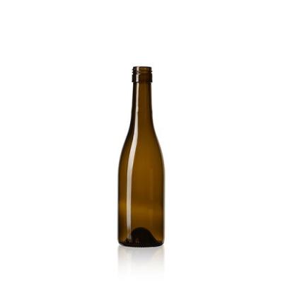 China 375ml Antique Green Glass Beverage Wine Bottle for sale