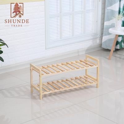 China (Others) Adjustable Promotional High Quality Modern Wooden Cabinet 2tiers Shoe Racks for sale