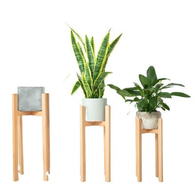 China (Other) Wholesale High Quality Adjustable Flower Pot Indoor Plant Wooden Stand for sale