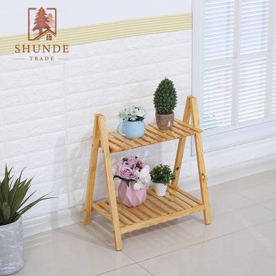 China Sustainable Wholesale Wooden Ladder Flower Stand Wedding Decoration for sale