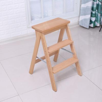 China Beech Wood Folding Stool Flower Stand Bar Stool /Stuff Shelf Good Quality Folding Stain for sale