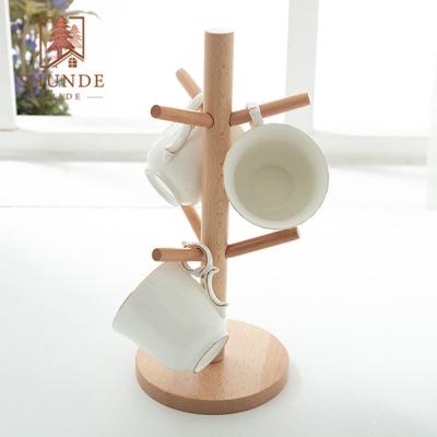 China Viable Factory Wholesale Wooden Cup Drying Rack Cup Display Stand Rack for sale