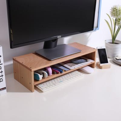 China Cheap Good Quality Multifunctional Beech Wood Computer Stand Laptop Stand for sale