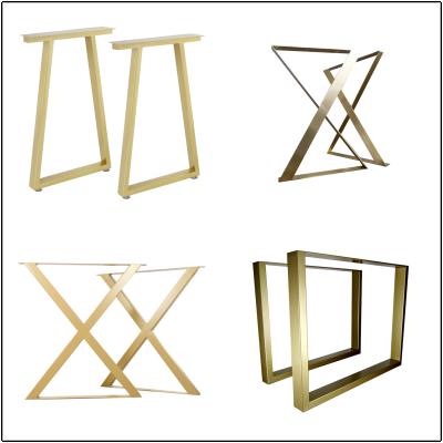 China Modern Gold Trumpet Table Leg Modern Design OEM Tafelpoten Shape Square Table Frame Basetable for sale