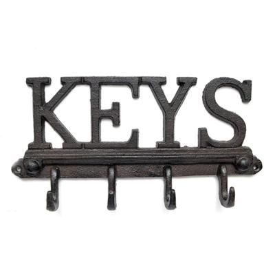 China Vintage Rustic Style Metal Furniture Home Decorative Antique Cast Iron Wall Coat Hooks for sale