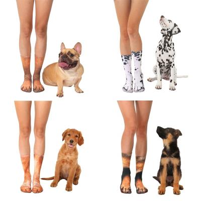 China Cheap QUICK DRY design 3D printed custom animal sublimation printing socks for sale