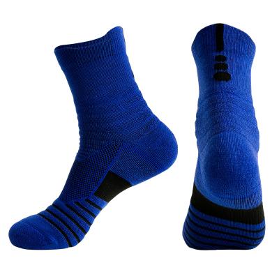 China Non Slip Breathable White Basketball Cotton Compression Sports Ankle Socks for sale