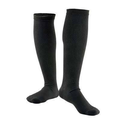 China QUICK DRY Black White Long Tube Varicose Nylon Medical Anti Compression Sports Socks For Men Women for sale