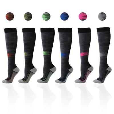 China QUICK DRY custom made knee high compression socks for women and men 15-25mmHg for sale