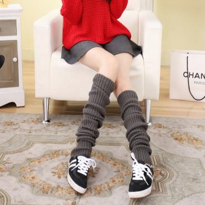 China Japanese Antibacterial Loose Socks Trends Warm Lolita Soft Girl Knitted White Wool Foot Sock Women Girl Cover Leg Warmers for sale