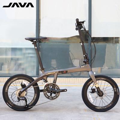 China JAVA ARIA Carbon Fiber Folding Bikes 20 INCH 18 Speed ​​Factory Price Carbon Fiber Folded Bicycle Folding Bike Carbon for sale