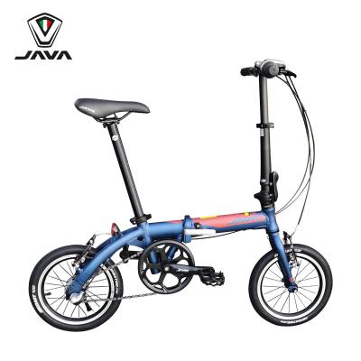 China Aluminum Alloy JAVA X3 Folding Bike For Adult 14 Inch In Factory V Brake Aluminum Alloy Folding Bicycle Running for sale