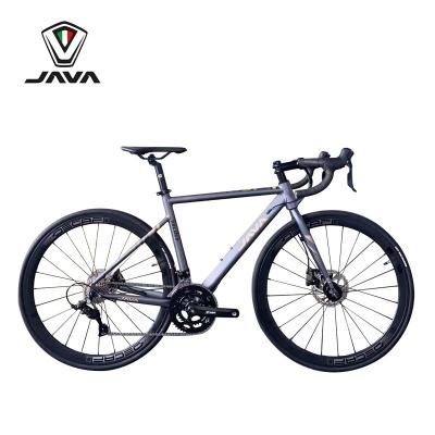 China Hot Sale JAVA Aluminum Alloy Road Bike 18 Speed ​​700C SHIMANO R3000 Disc Brake City Aluminum Bicycle For Adult Roadbikes for sale