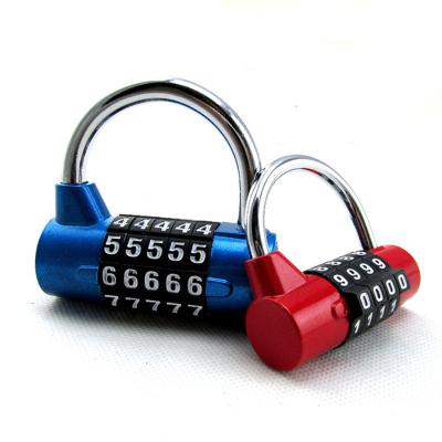 China Longer Bicycle Steel U-type Lock Combination 5-Alphabet Steel Padlock Cabinet Door Body Security Password Zinc Alloy Lock for sale