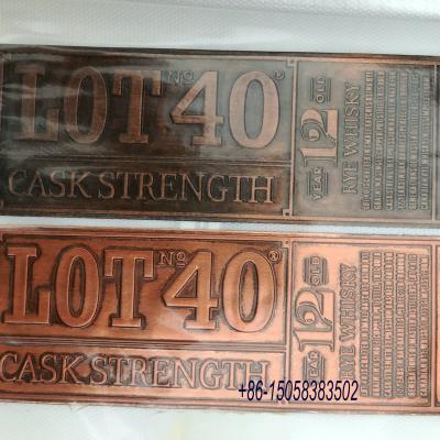 China METAL BARREL LOT 40 Metal Antique Wine Bottle Label Finished Packing Sticker for sale