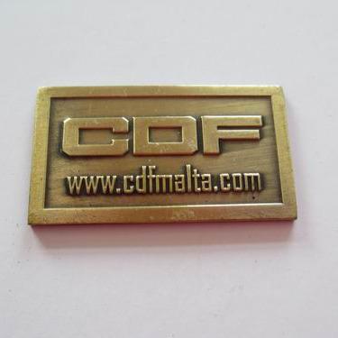 China Vintage Brass METAL Furniture Labels Door License Plate Metal Sign Sofa Label for sale