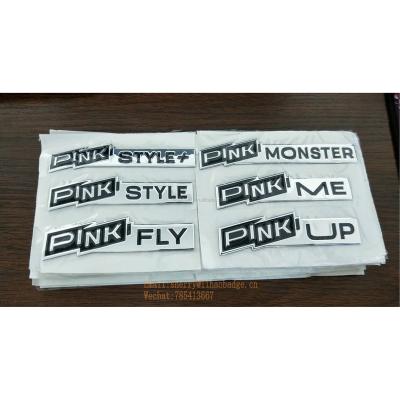 China Body Stickers 3D Soft PVC Chrome Plastic Silver PVC Car Sticker, Metallic Logo Sticker for sale