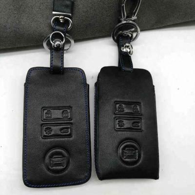 China Normcore/minimalist genuine leather car card key case cover bag for Renault kadja with debossed logo for sale