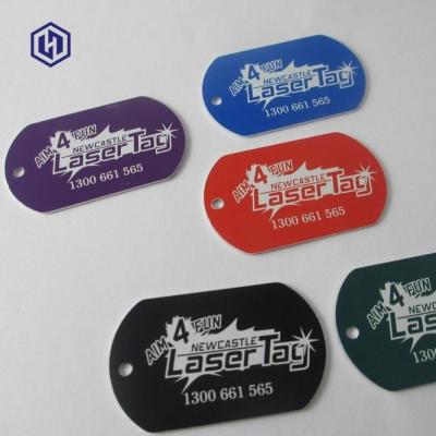 China Custom Small Animals Metal Pet Name Collar Silk Screen Printed Foil Dog Tag for sale