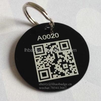 China Custom Europe QR Code Metal Dog Pet ID Tag for sale