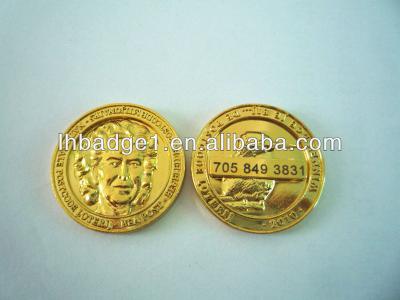 China Custom Europe Metal Gold Coins for sale